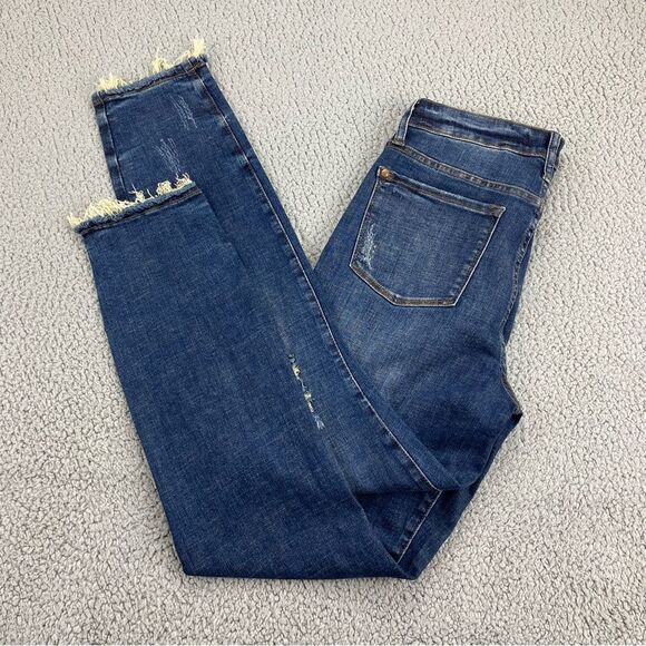 Judy Blue Women's Relaxed Fit Distressed Dark Blue Jeans  NWT   |  Size:  5/27 - Picture 8 of 16